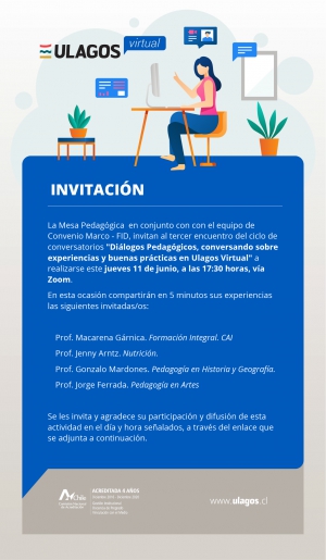 Dr. Jorge Ferrada participa en Diálogos Pedagógicos, conversando sobre experiencias y buenas prácticas.