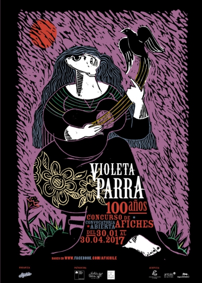 Concurso de afiches “Violeta Parra, 100 años”