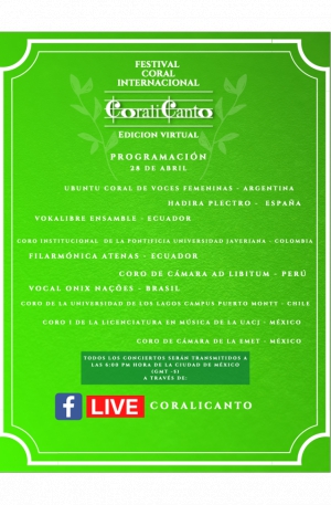 Coro Ulagos Virtual participa en Festival Coral Internacional Tlaxcala, México