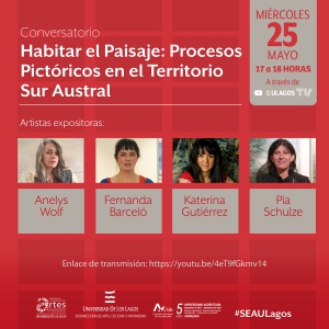 Invitación al conversatorio “Habitar el paisaje: procesos pictóricos en el Territorio Sur Austral” . Miércoles 25 de Mayo 17 hrs