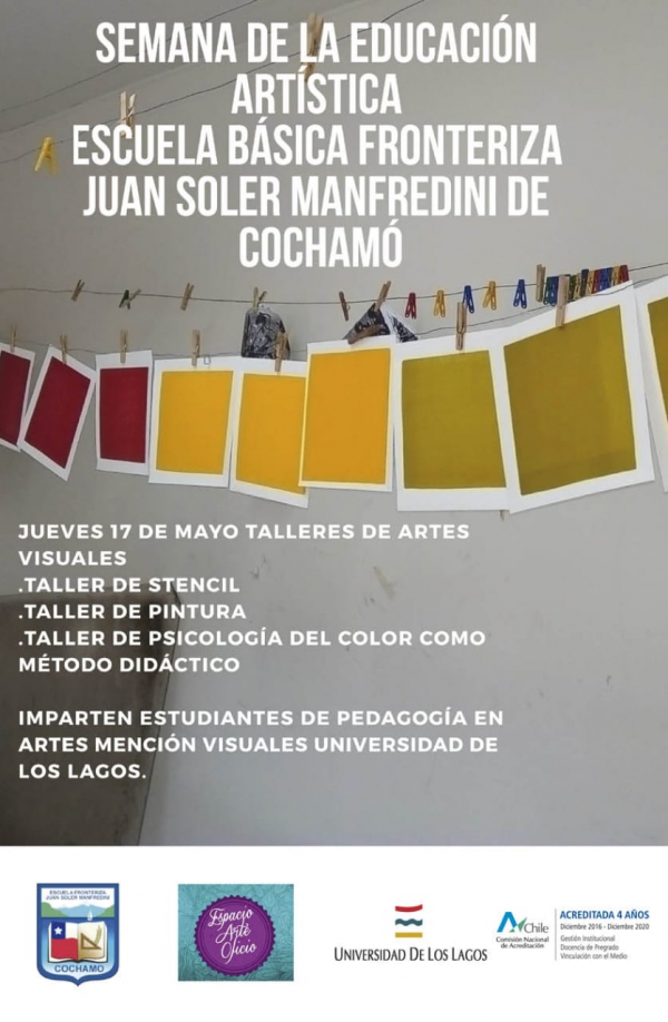 Tres talleres de Artes Visuales en Escuela de Cochamó