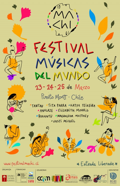 Festival Machi - de Músicas del Mundo será realidad en Marzo, mes de la mujer y celebrará los 100 años de Violeta Parra