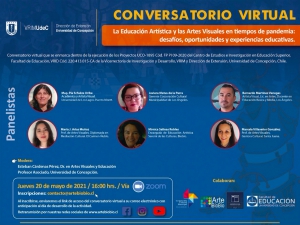 La académica Pía Schulze participa del Seminario La Educación Artística y las Artes Visuales en tiempos de pandemia. Organizado por la Universidad de Concepción