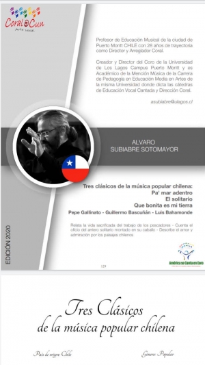 Lanzamiento Libro Digital “América se Canta en Coro”, con arreglos corales del académico Alvaro Subiabre Sotomayor